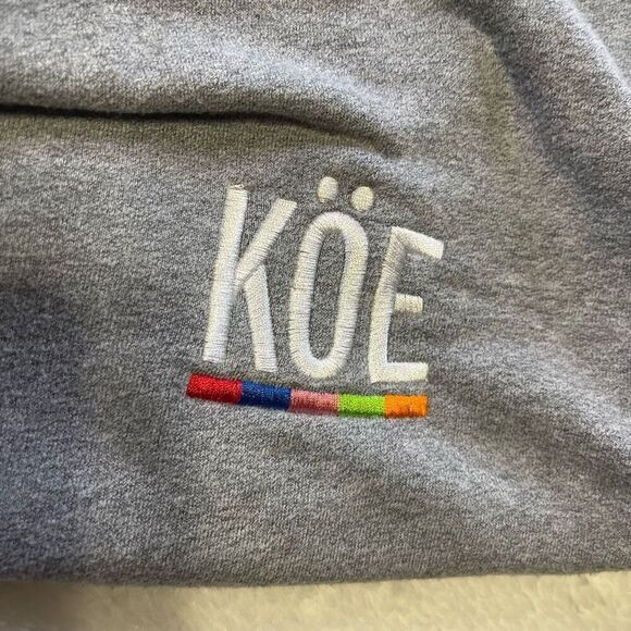 Gray New Era Sweater Mens XL Koe Kombucha Company Pullover Crewneck Sweater - Picture 11 of 12